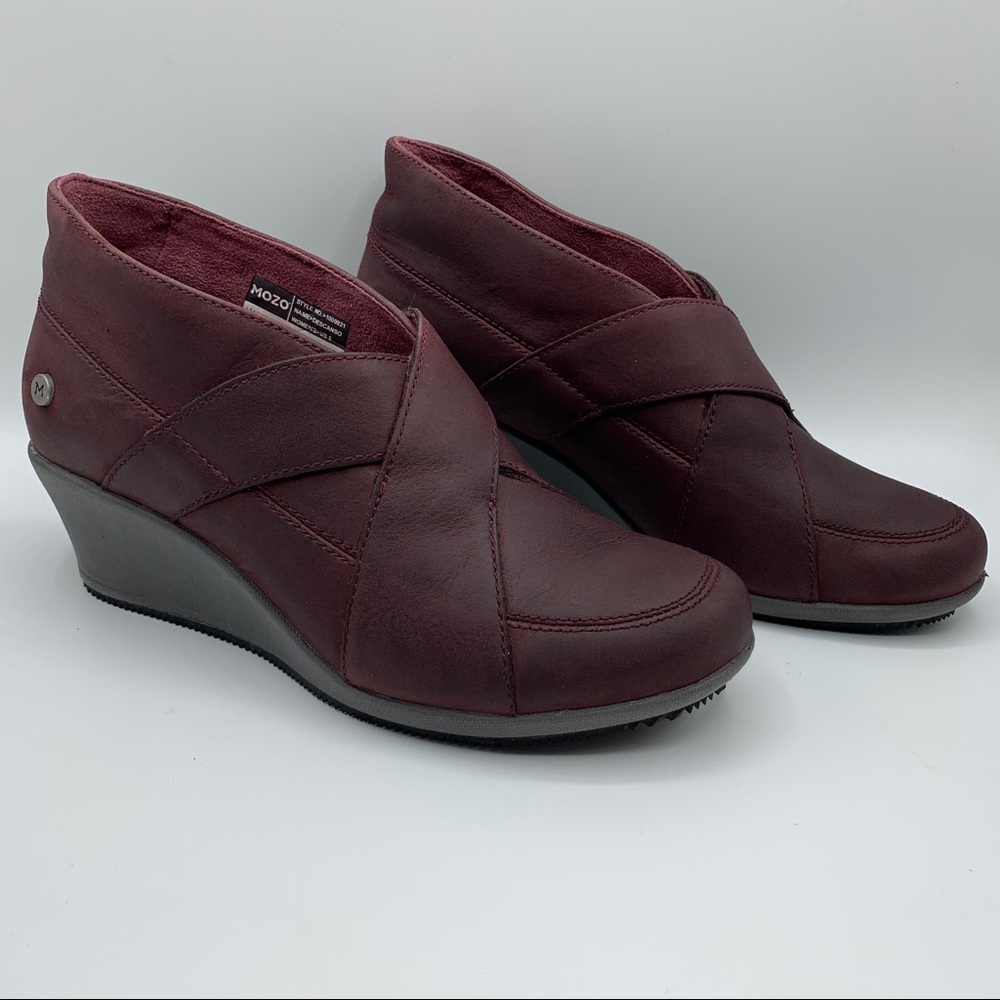 Mozo Descanso Leather Ankle Bootie Oxblood Size 8